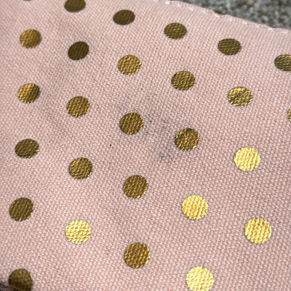 Danny Lee | Pencil Case in Pink & Gold Polka Dot - Picture 8 of 12